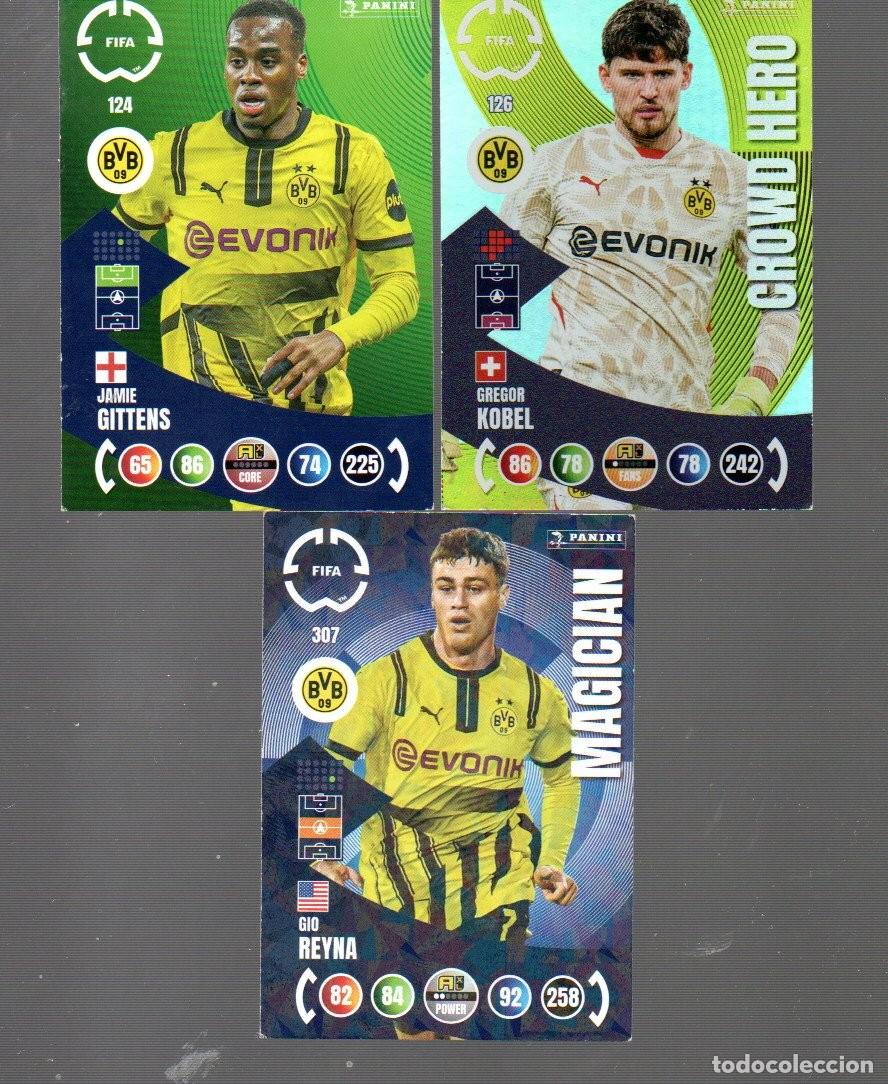 Cartes &agrave; collectionner de Football: TRES CROMO DE XL ADRENALYN Y PANINI DE FIFA N&ordm; 124 -126 307 JAMIE GITTENS GREDOR KOBEL GIO REYNA