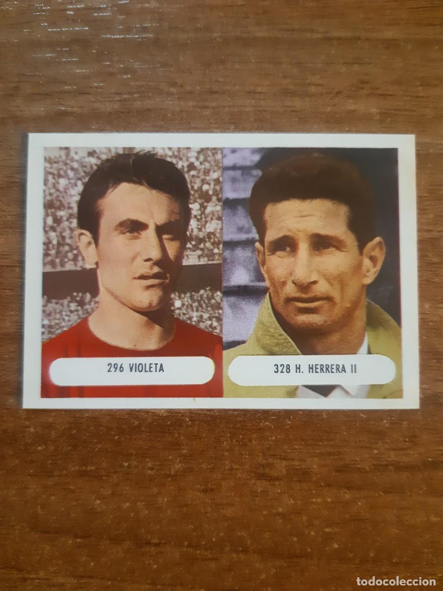 Cartes &agrave; collectionner de Football: N&deg;296 Violeta (Espa&ntilde;a) y N&deg;328 Entrenador H. Herrera II Liga 71-72 Ed. RU&Iacute;Z ROMERO. Nunca pegado