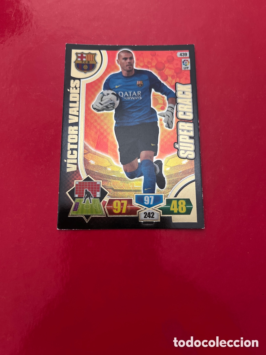 Figurine di Calcio: VICTOR VALDES F.C.BARCELONA 439 SUPERCRACK ADRENALYN 2013 2014 PANINI XL 13 14 CROMO FUTBOL