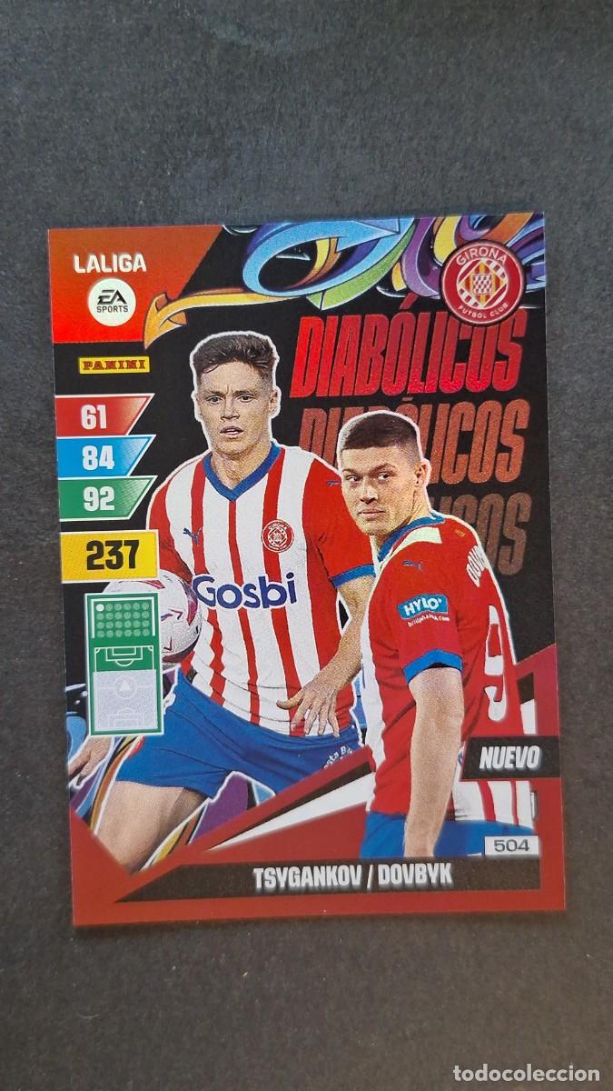 Cromos de F&uacute;tbol: L1 TSYGANKOV - DOVBYK GIRONA F. C. 504 NUEVO DIABOLICOS ADRENALYN XL LIGA 2023/2024 23 24 PANINI