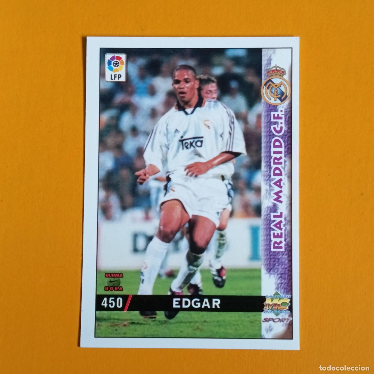 Cromos de F&uacute;tbol: 450 EDGAR. &Uacute;LTIMA HORA. REAL MADRID. LAS FICHAS DE LA LIGA 98-99. MUNDICROMO