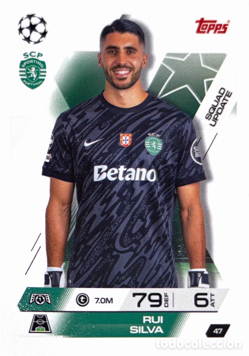Cartes &agrave; collectionner de Football: 47. Rui Silva - Sporting Club de Portugal -(MATCH ATTAX EXTRA CHAMPIONS LEAGUE 2025/26) TOPPS