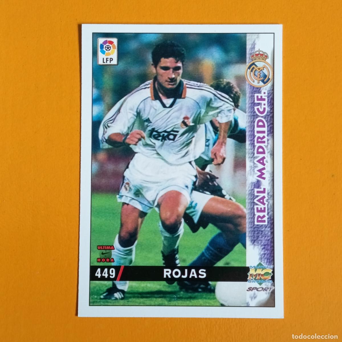 Cromos de Futebol: 449 ROJAS. &Uacute;LTIMA HORA. REAL MADRID. LAS FICHAS DE LA LIGA 98-99. MUNDICROMO