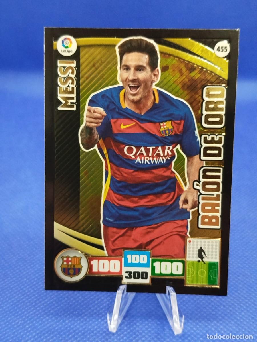 Cromos de F&uacute;tbol: #455 LIONEL MESSI FC BARCELONA 2015 2016 PANINI ADRENALYN XL &rdquo;BALON DE ORO&rdquo;
