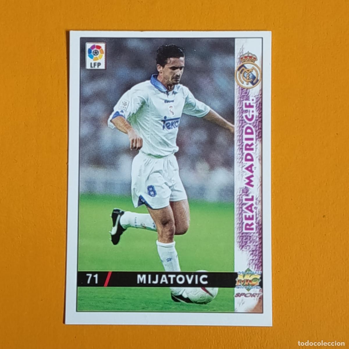 Cromos de F&uacute;tbol: 71 MIJATOVIC. REAL MADRID. LAS FICHAS DE LA LIGA 98-99. MUNDICROMO