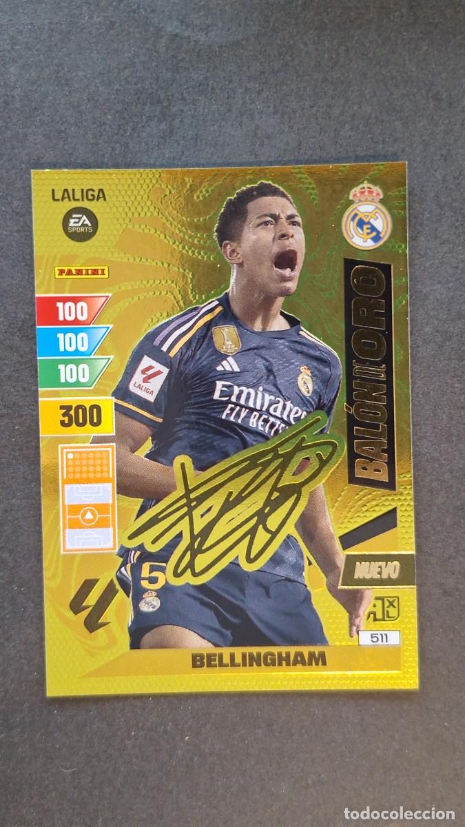 Cromos de F&uacute;tbol: L1 BELLINGHAM REAL MADRID 511 NUEVO BALON DE ORO FIRMADO ADRENALYN XL LIGA 2023/2024 23 24 PANINI
