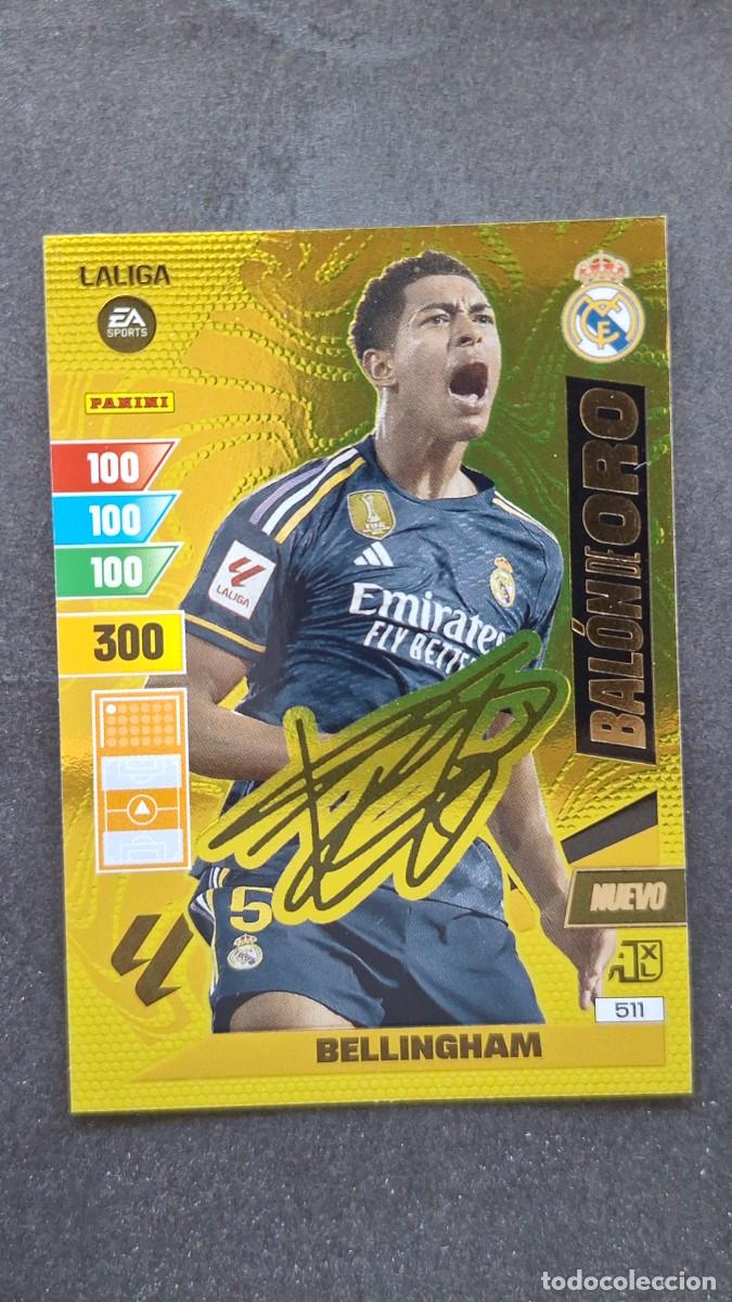 Cromos de F&uacute;tbol: L1 BELLINGHAM REAL MADRID 511 NUEVO BALON DE ORO FIRMADO ADRENALYN XL LIGA 2023/2024 23 24 PANINI