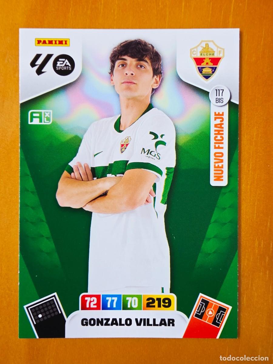 Cromos de F&uacute;tbol: 117 BIS Gonzalo Villar, Elche CF, Nuevo Fichaje, Panini Adrenalyn XL Liga 2025 2026 25 26