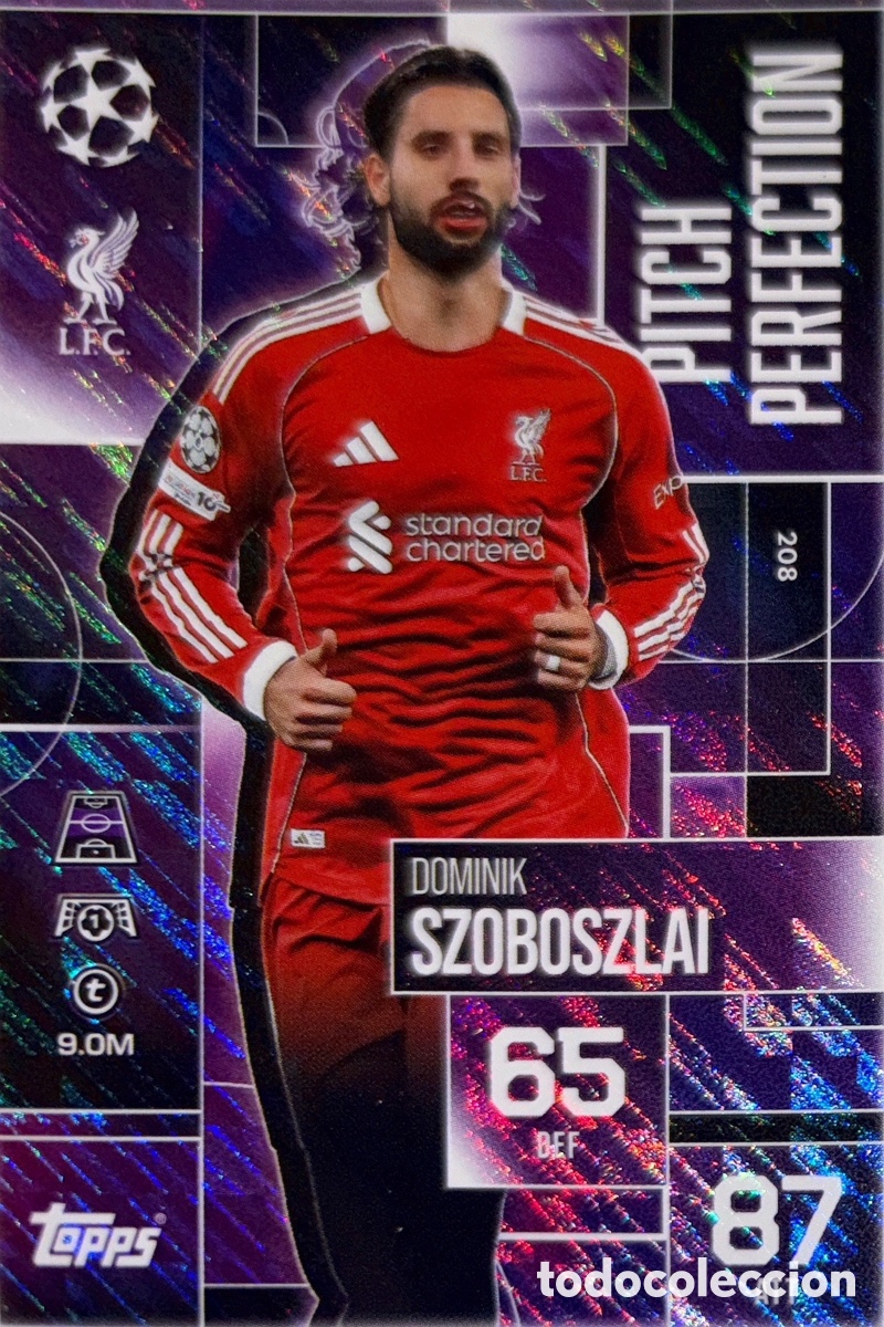 Cromos de F&uacute;tbol: 208. Dominik Szoboszlai - Liverpool (Pitch Perfection) MATCH ATTAX EXTRA CHAMPIONS LEAGUE 2025/26