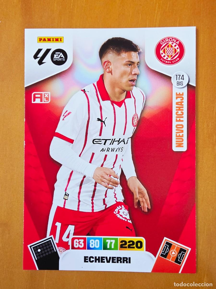 Cromos de F&uacute;tbol: 174 BIS Claudio Echeverri, Girona FC, Nuevo Fichaje, Panini Adrenalyn XL Liga 2025 2026 25 26