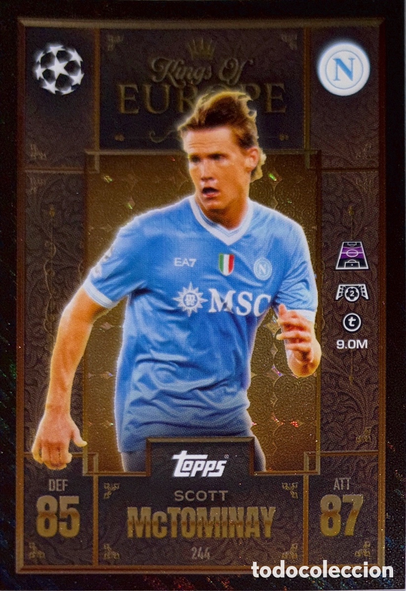 Football Stickers: 244. Scott McTominay - Napoles- (Kings of Europe) MATCH ATTAX EXTRA CHAMPIONS LEAGUE 2025/26