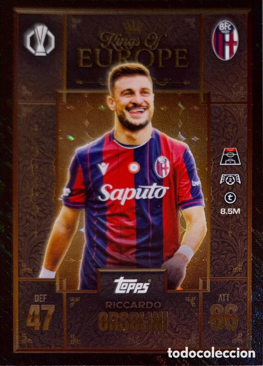 Football Stickers: 246. Riccardo Orsolini - Bolonia- (Kings of Europe) MATCH ATTAX EXTRA CHAMPIONS LEAGUE 2025/26