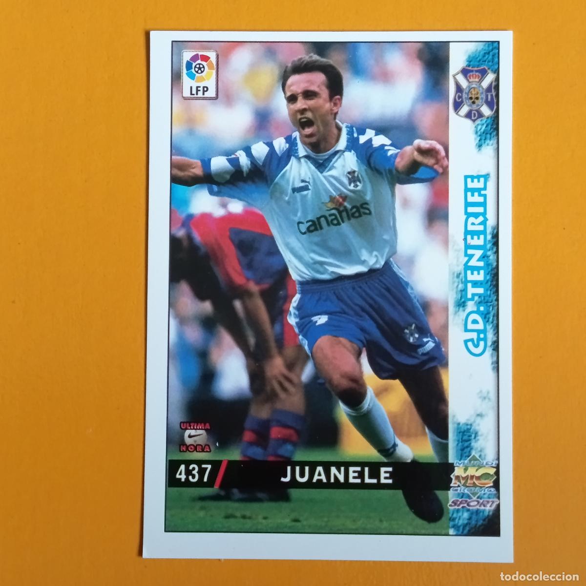 Cromos de Futebol: 437 JUANELE. &Uacute;LTIMA HORA. C D TENERIFE. LAS FICHAS DE LA LIGA 98-99. MUNDICROMO