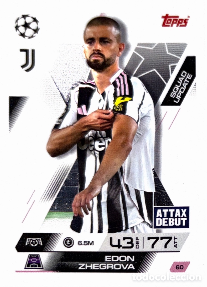 Cromos de Futebol: 60. Edon Zhegrova - Juventus - (MATCH ATTAX EXTRA CHAMPIONS LEAGUE 2025/26) TOPPS
