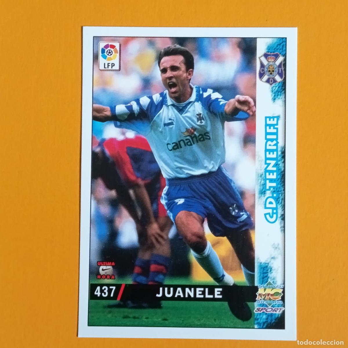Cromos de Futebol: 437 JUANELE. &Uacute;LTIMA HORA. C D TENERIFE. LAS FICHAS DE LA LIGA 98-99. MUNDICROMO