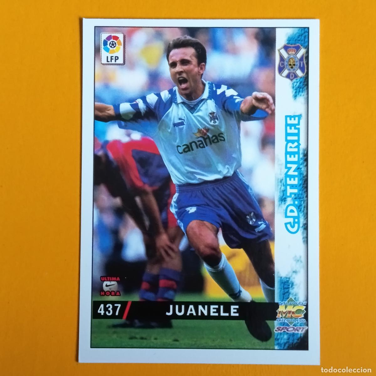 Cromos de Futebol: 437 JUANELE. &Uacute;LTIMA HORA. C D TENERIFE. LAS FICHAS DE LA LIGA 98-99. MUNDICROMO