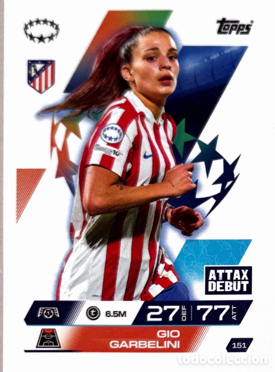 Cromos de Futebol: 151. Gio Garbelini - Atl&eacute;tico de Madrid - (MATCH ATTAX EXTRA CHAMPIONS LEAGUE 2025/26) TOPPS