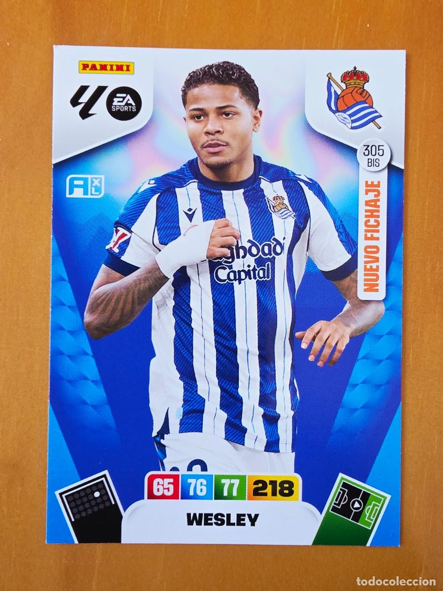 Cromos de F&uacute;tbol: 305 BIS Wesley, Real Sociedad, Nuevo Fichaje, Panini Adrenalyn XL Liga 2025 2026 25 26