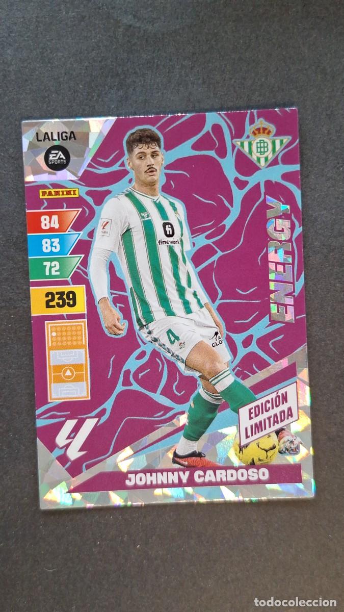 Cromos de F&uacute;tbol: L1 JOHNNY CARDOSO REAL BETIS ENERGY EDICION LIMITADA ADRENALYN XL LIGA 2023/2024 23 24 PANINI