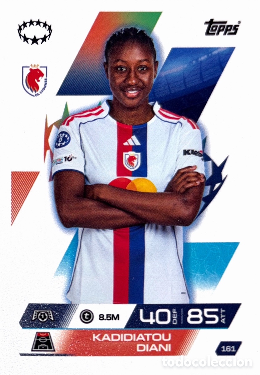 Fu&szlig;ball-Sticker: 161. Kadidiatou Diani - Olympique Lyon- (MATCH ATTAX EXTRA CHAMPIONS LEAGUE 2025/26) TOPPS
