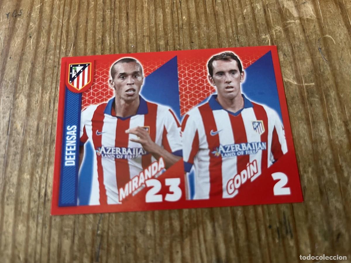 Football Stickers: CROMO SIN PEGAR NUNCA PEGADO COLECCION OFICIAL ATLETICO MADRID 2014 2015 # 10 MIRANDA GODIN