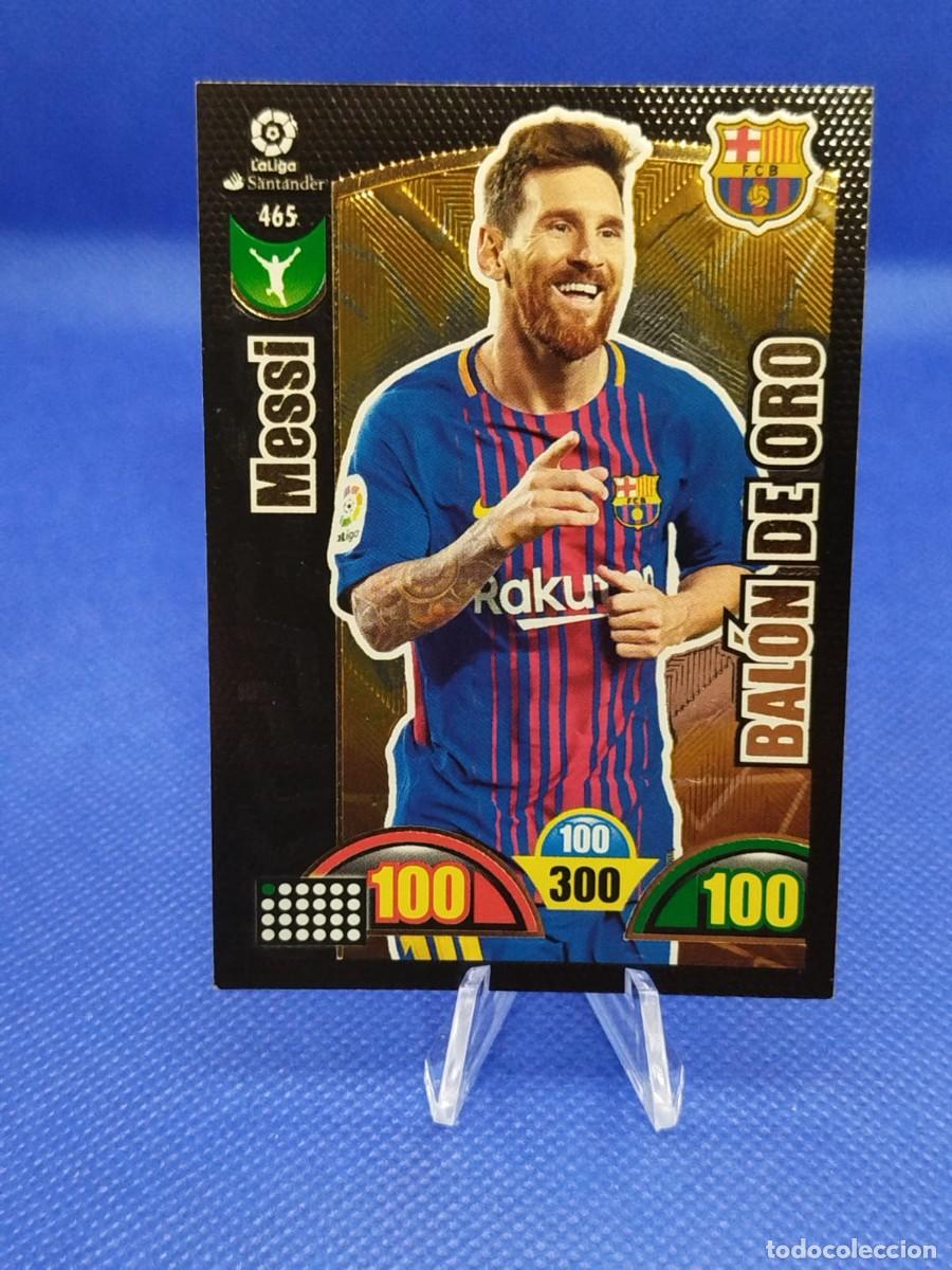 Football Stickers: #465 LIONEL MESSI FC BARCELONA 2017 2018 PANINI ADRENALYN XL &rdquo;BALON DE ORO&rdquo;