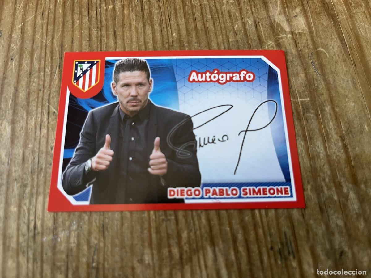 Cromos de F&uacute;tbol: CROMO SIN PEGAR NUNCA PEGADO COLECCION OFICIAL ATLETICO MADRID 2014 2015 # 23 SIMEONE AUTOGRAFO