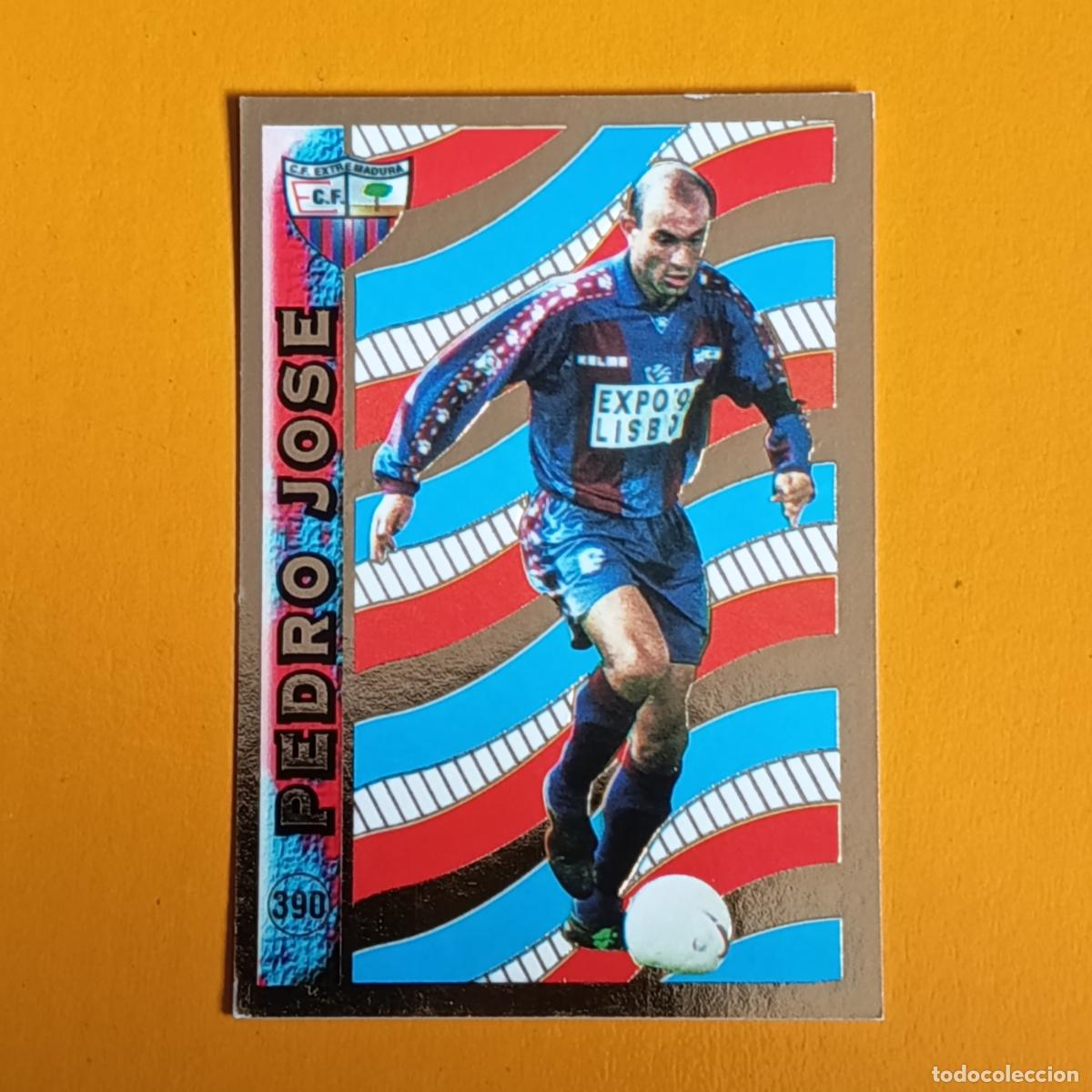 Cromos de F&uacute;tbol: 390 PEDRO JOS&Eacute;. EL MEJOR 97-98. C.F EXTREMADURA. LAS FICHAS DE LA LIGA 98-99. MUNDICROMO