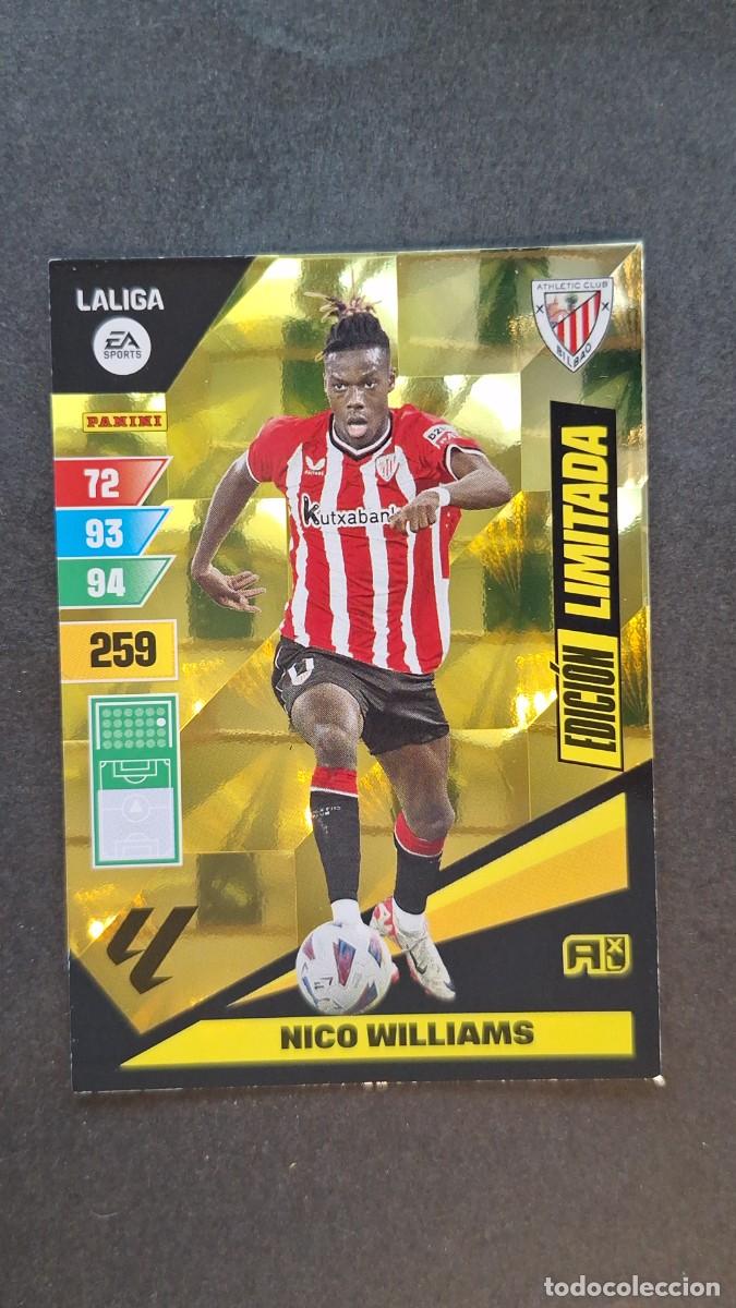 Cromos de F&uacute;tbol: L1 NICO WILLIAMS ATHLETIC CLUB DE BILBAO EDICION LIMITADA ADRENALYN XL LIGA 2023/2024 23 24 PANINI