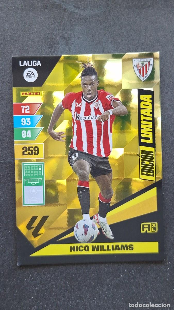 Cromos de F&uacute;tbol: L1 NICO WILLIAMS ATHLETIC CLUB DE BILBAO EDICION LIMITADA ADRENALYN XL LIGA 2023/2024 23 24 PANINI