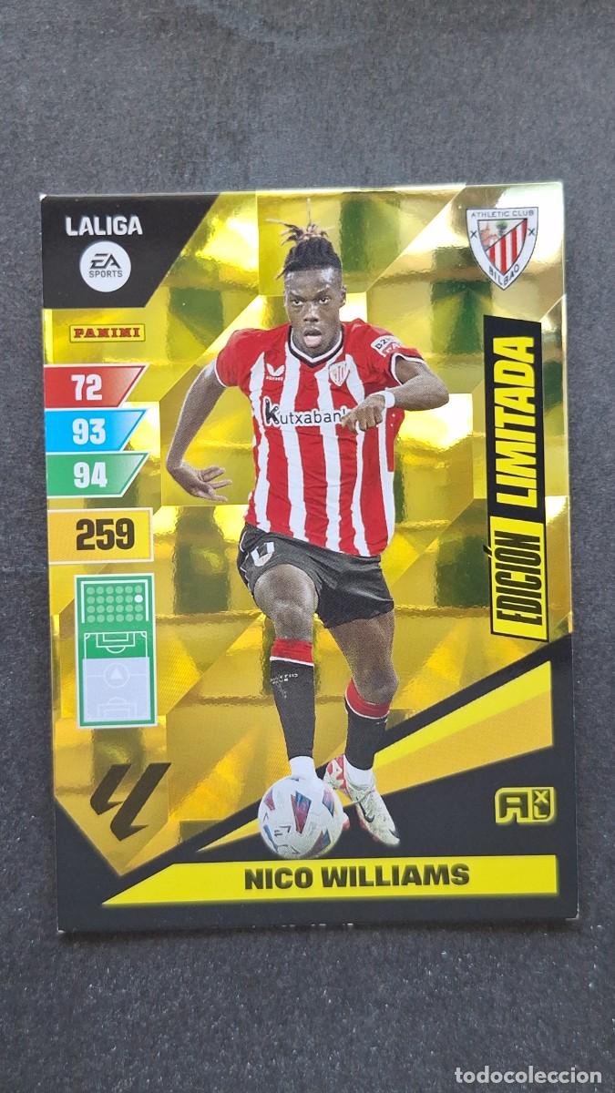 Cromos de F&uacute;tbol: L1 NICO WILLIAMS ATHLETIC CLUB DE BILBAO EDICION LIMITADA ADRENALYN XL LIGA 2023/2024 23 24 PANINI