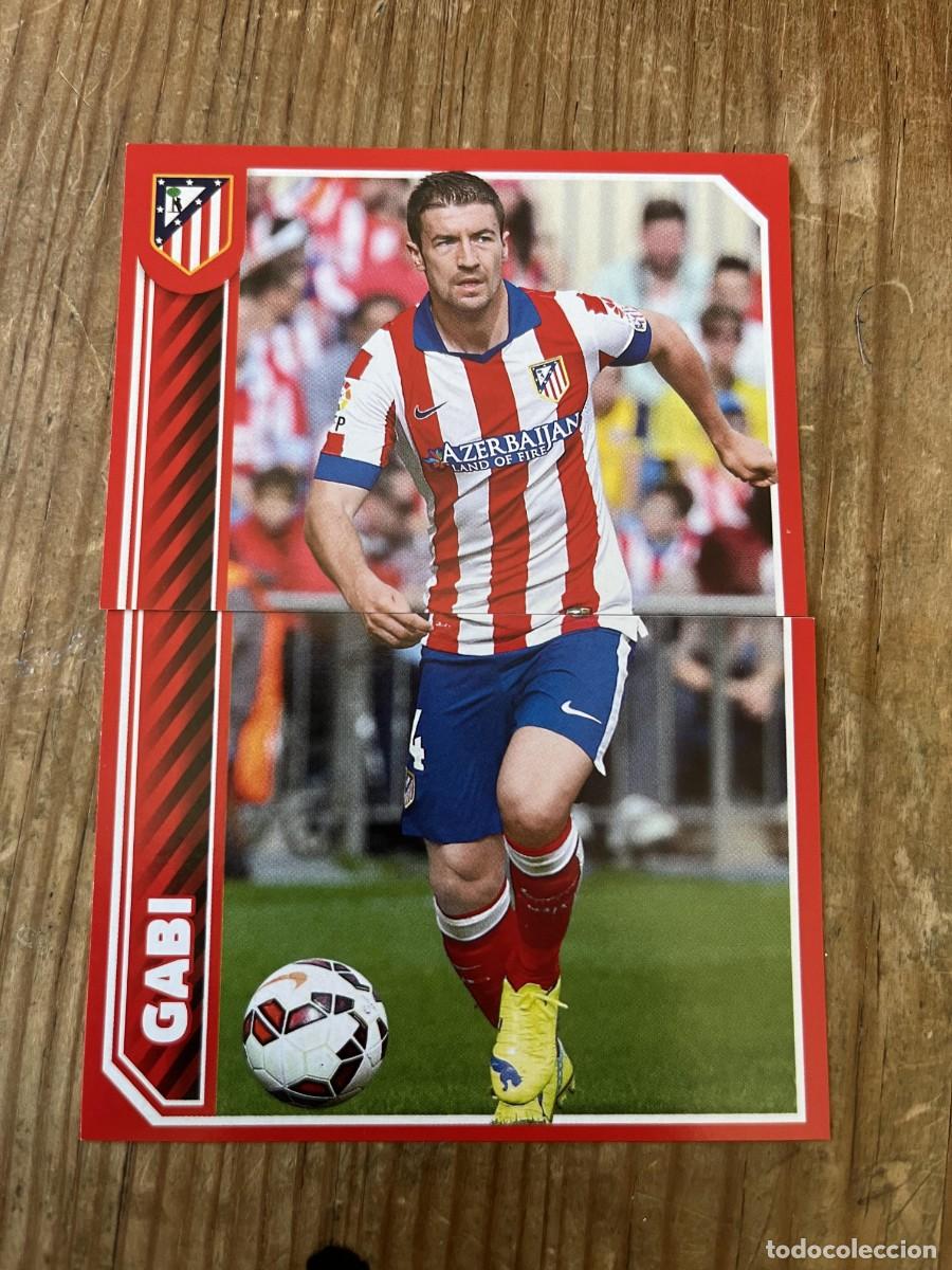 Cromos de F&uacute;tbol: CROMO SIN PEGAR NUNCA PEGADO COLECCION OFICIAL ATLETICO MADRID 2014 2015 # 74 75 GABI