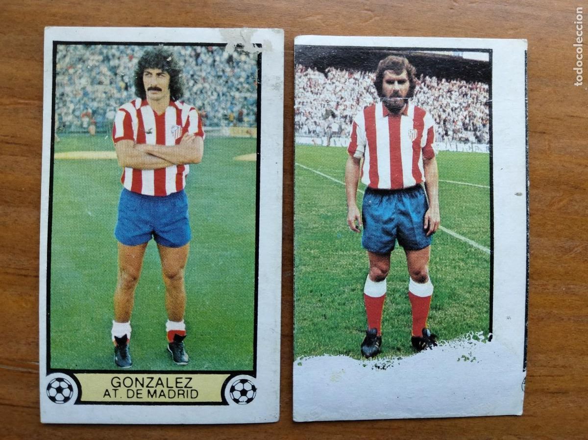 Football Stickers: Gonz&aacute;lez At.Madrid + regalo Robi def. cromo &aacute;lbum liga este 79 80