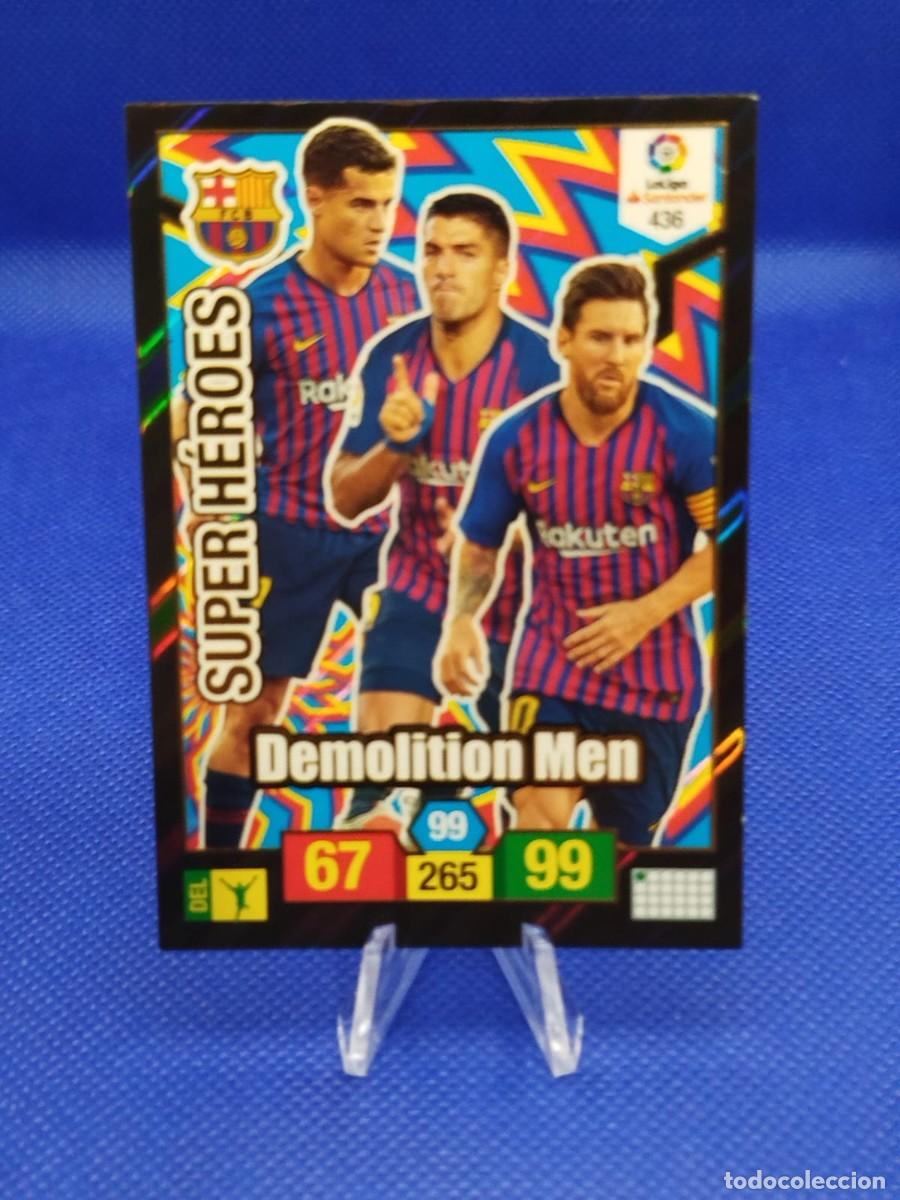 Cromos de F&uacute;tbol: #436 LIONEL MESSI FC BARCELONA 2018 2019 PANINI ADRENALYN XL &rdquo;SUPER HEROES&rdquo;