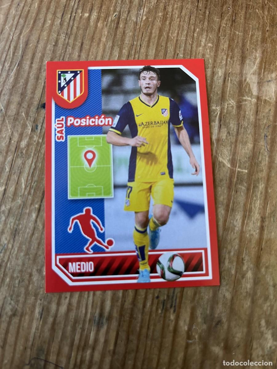 Football Stickers: CROMO SIN PEGAR NUNCA PEGADO COLECCION OFICIAL ATLETICO MADRID 2014 2015 # 104 SAUL