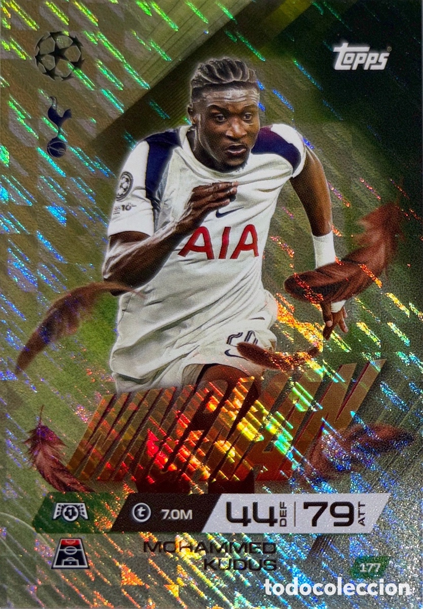 Cartes &agrave; collectionner de Football: 177. Mohammed Kudus - Tottenham Hotspur -(Wingman) MATCH ATTAX EXTRA CHAMPIONS LEAGUE 2025/26(TOPPS)