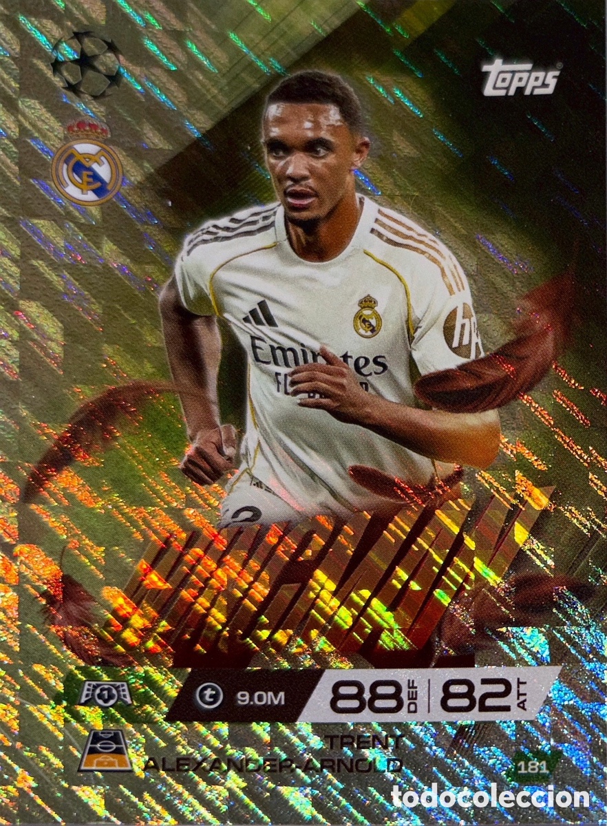 Cartes &agrave; collectionner de Football: 181. Trent Alexander-Arnold - R. Madrid-(Wingman) MATCH ATTAX EXTRA CHAMPIONS LEAGUE 2025/26 (TOPPS)