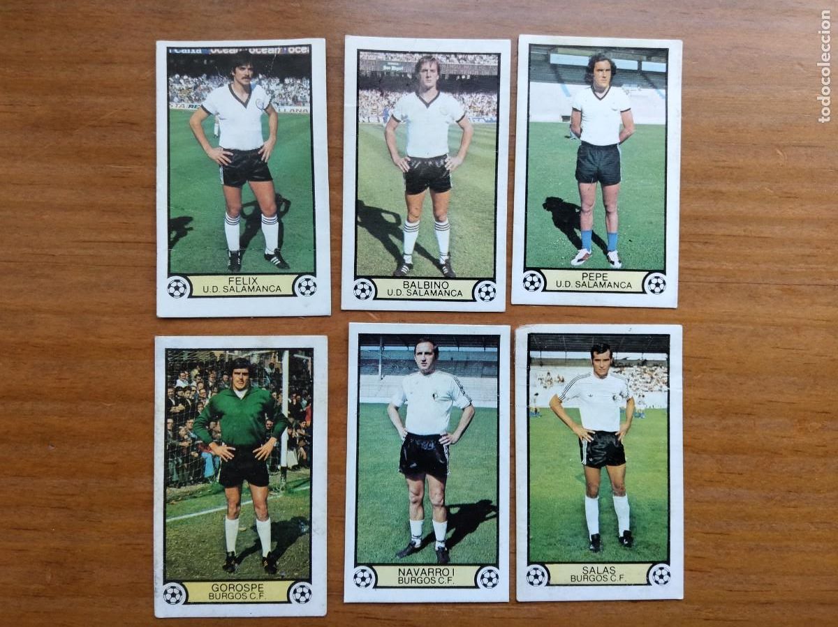 Cromos de F&uacute;tbol: Lote 6 cromos Burgos Salamanca &aacute;lbum liga este 79 80
