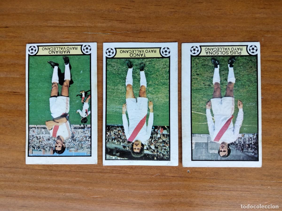 Cromos de F&uacute;tbol: Lote 3 cromos Rayo Puig Solsona Tanco Mariano &aacute;lbum liga este 79 80