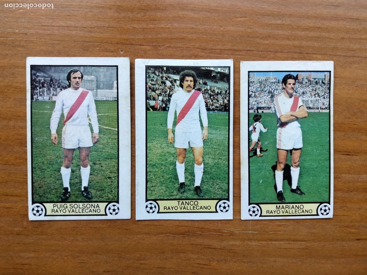 Cromos de Futebol: Lote 3 cromos Rayo Puig Solsona Tanco Mariano &aacute;lbum liga este 79 80