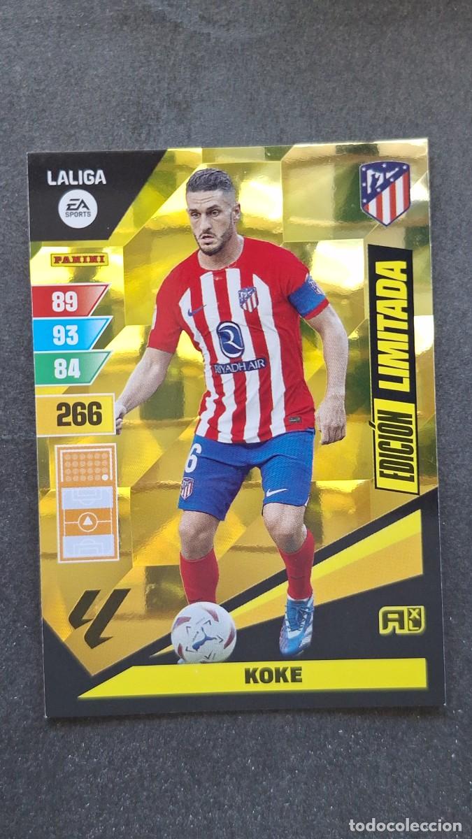 Cromos de F&uacute;tbol: L1 KOKE ATLETICO DE MADRID EDICION LIMITADA ADRENALYN XL LIGA 2023/2024 23 24 PANINI