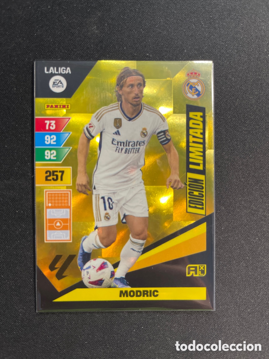 Cromos de F&uacute;tbol: Luka Modric Real Madrid Edici&oacute;n Limitada Revista Jug&oacute;n Adrenalyn 2023 2024 23 24 Panini