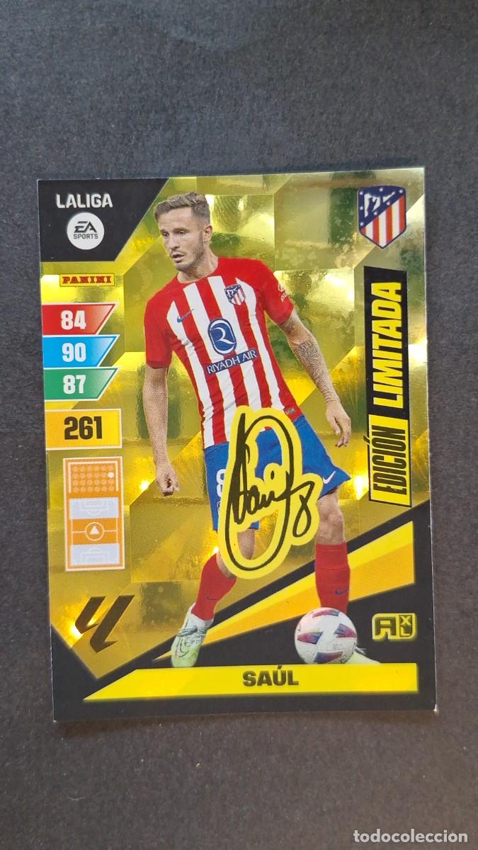 Cartes &agrave; collectionner de Football: L1 SAUL ATLETICO DE MADRID EDICION LIMITADA FIRMADO ADRENALYN XL LIGA 2023/2024 23 24 PANINI