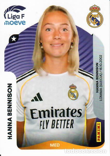 Cartes &agrave; collectionner de Football: CROMO PANINI LIGA FEMENINA F 2025-26 (25 - 26) - N&ordm; 272 B - HANNA BENNISON - REAL MADRID