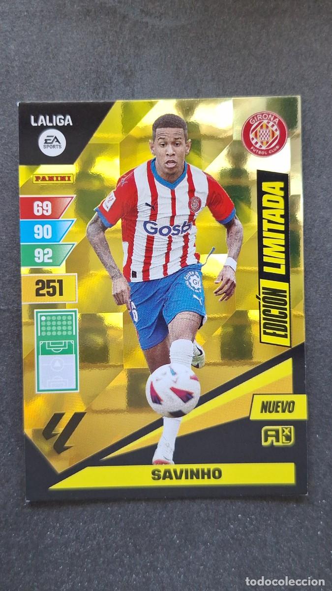 Cromos de F&uacute;tbol: L1 SAVINHO GIRONA F. C. NUEVO EDICION LIMITADA ADRENALYN XL LIGA 2023/2024 23 24 PANINI