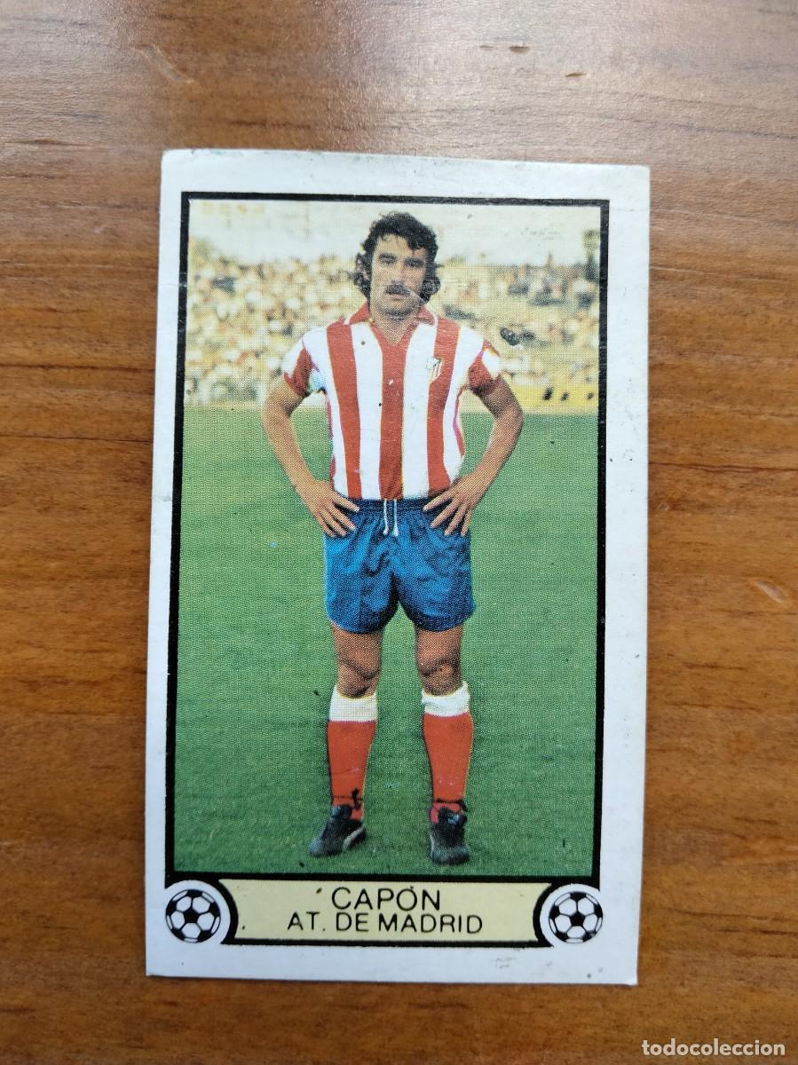 Football Stickers: Cap&oacute;n At. Madrid cromo &aacute;lbum liga este 79 80