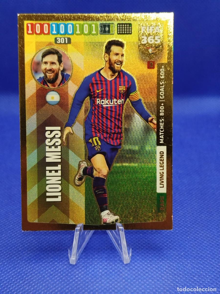 Cartes &agrave; collectionner de Football: #301 LIONEL MESSI FC BARCELONA 2019 2020 PANINI FIFA 365 ADRENALYN XL &rdquo;RARE LIVING LEGEND&rdquo;