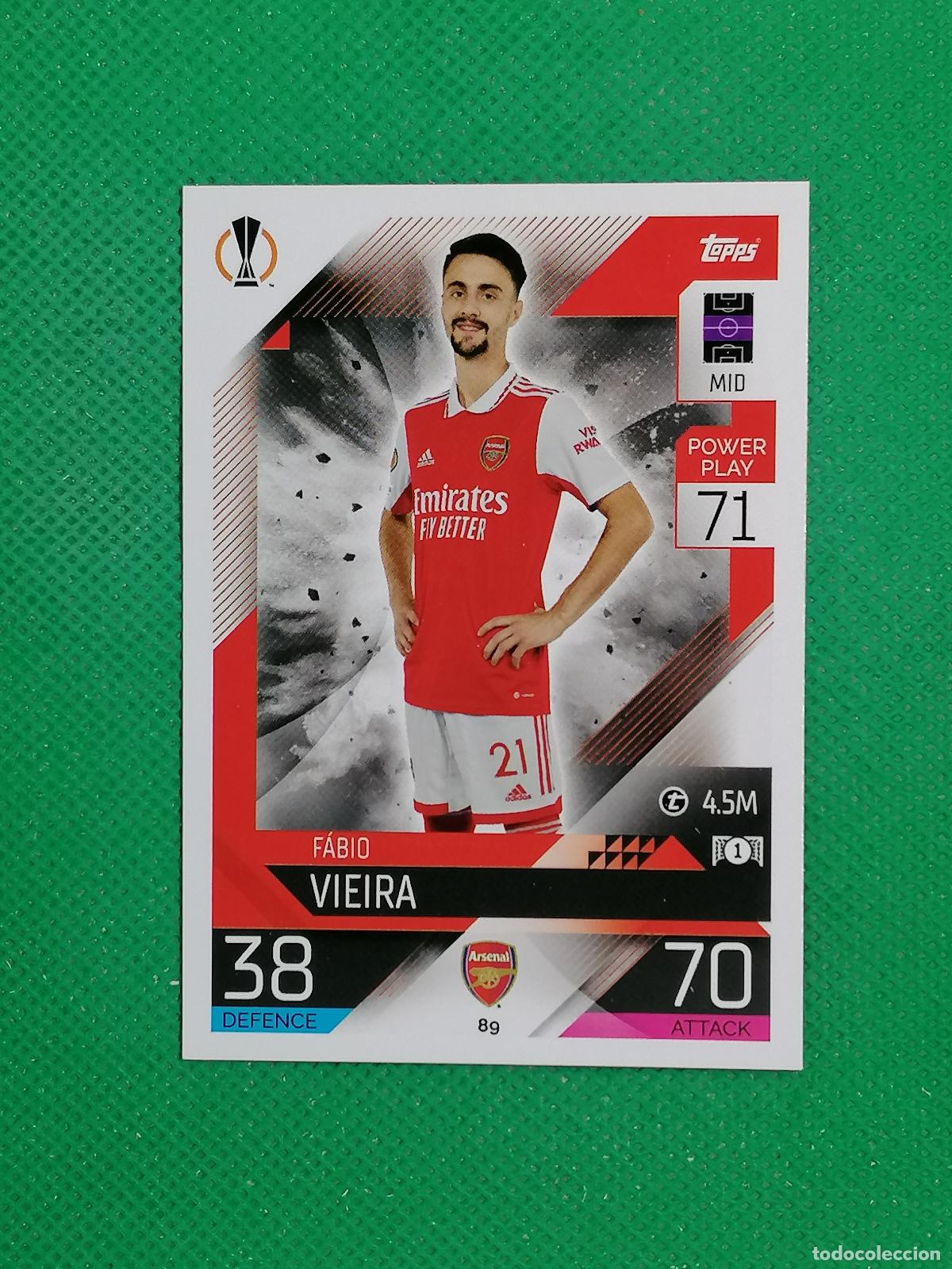 Cromos de F&uacute;tbol: 89 FABIO VIERA MANCHESTER UNITED ⚽ TOPPS MATCH ATTAX CHAMPIONS 2022 2023 22 23 ⚽