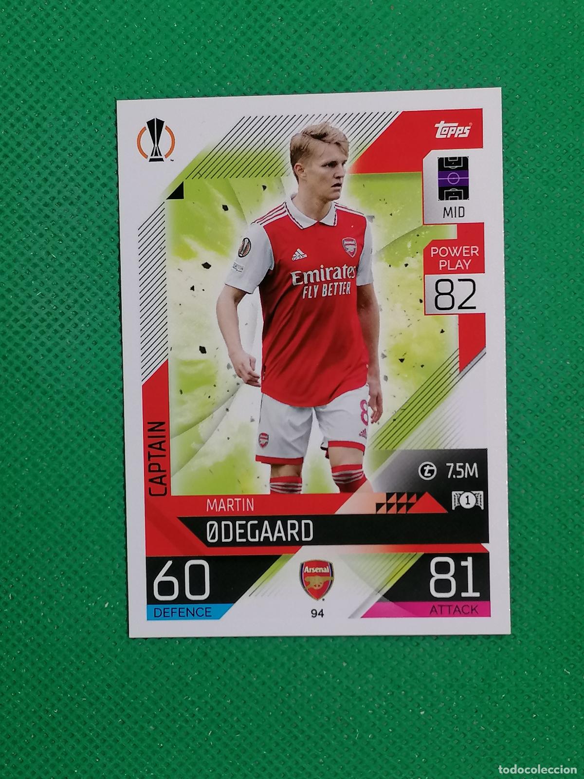 Cromos de F&uacute;tbol: 94 MARTIN ODEGAARD ARSENAL ⚽ TOPPS MATCH ATTAX CHAMPIONS 2022 2023 22 23 ⚽