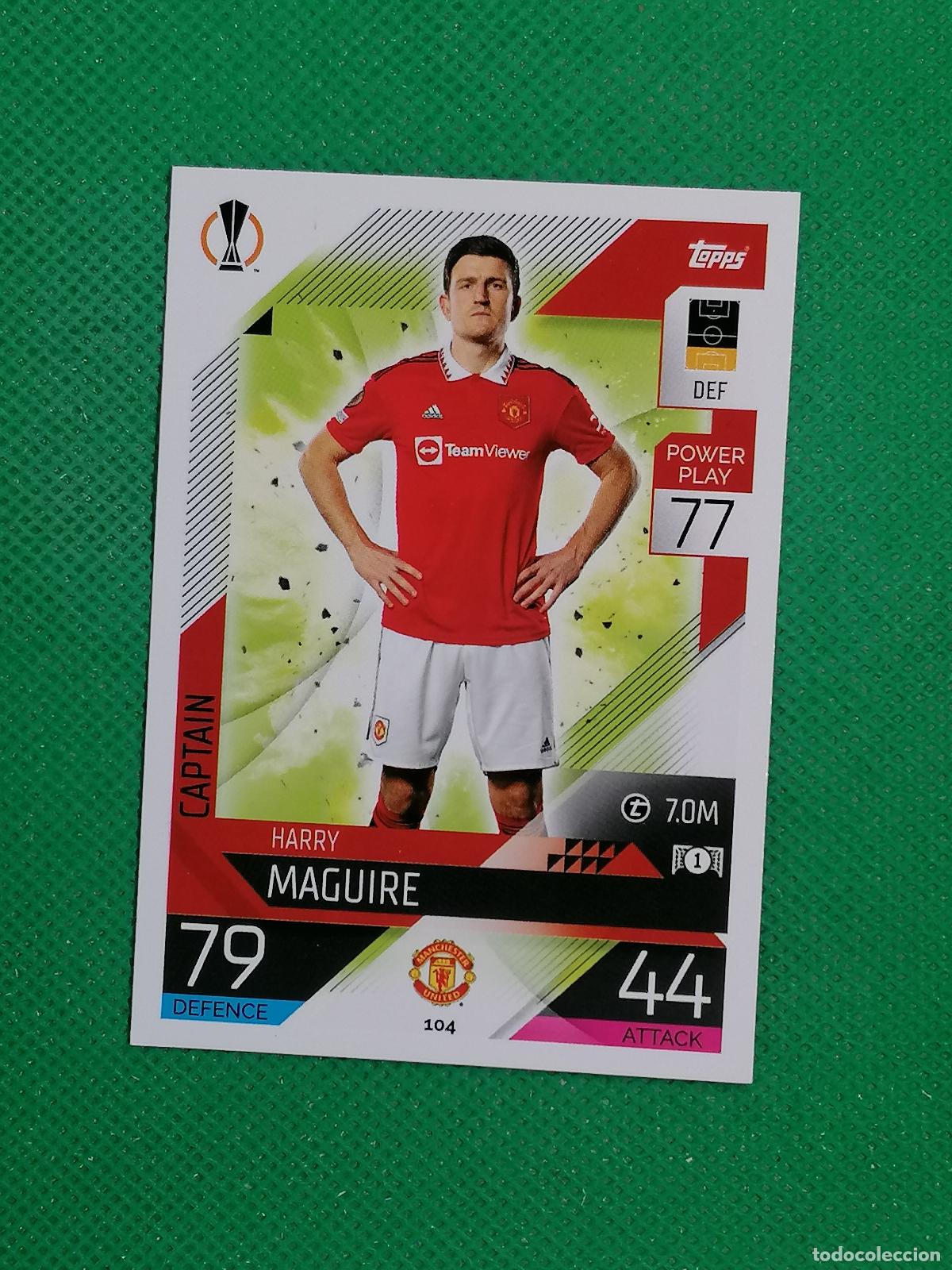 Cromos de F&uacute;tbol: 104 HARRY MAGUIRE MANCHESTER UNITED ⚽ TOPPS MATCH ATTAX CHAMPIONS 2022 2023 22 23 ⚽